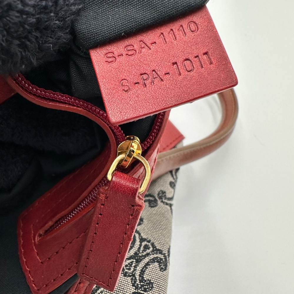 CELINE Handbag Mini Boston Bag Triomphe Canvas and Leather - Picture 13 of 14